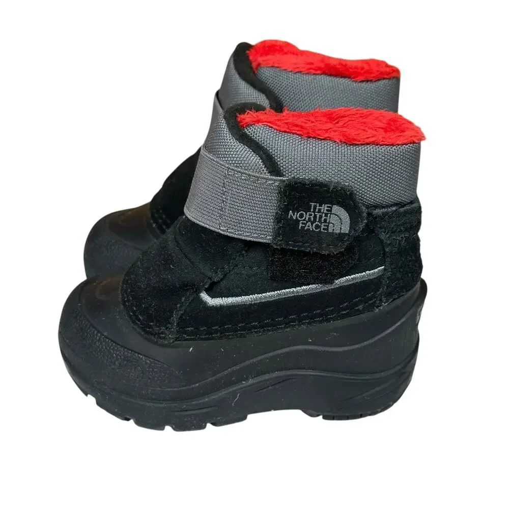 North Face Alpenglow II Waterproof Insulated Winter Snow Boots Toddler 5 Black